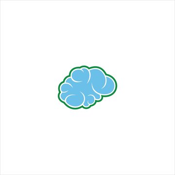 brain logo vector template cloud
