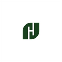 initials h logo vector template leaf