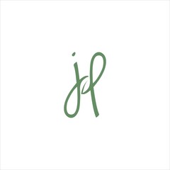 initials j l logo vector template leaf