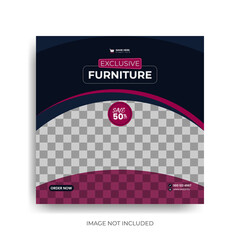 modern creative furniture  social media post and web banner template for sale.