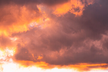 fire in the sky, burn the sky, clouds in the burn, cloudy, weather, magic hour, background, abstract image