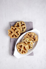 Kembang goyang rebon is traditional Indonesian shrimp crackers. 