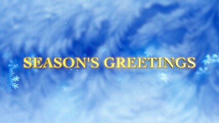 Season's Greetings Winter Ice 3D Illustration