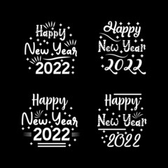 Lettering new year typography design