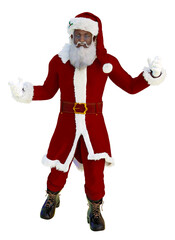 3D Afro-American Santa Claus