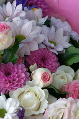 Beautiful spring bouquet of flowers. Congratulations to mom on her birthday or birthday
