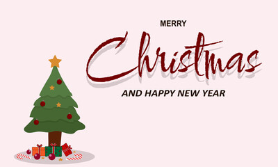 Fototapeta na wymiar Wish you a wonderful Christmas season - Big Christmas tree
