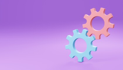 Settings 3d icon illustration