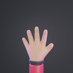 Obraz premium Hello hand gesture