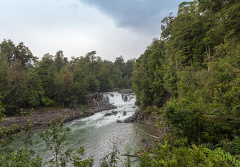 The Salto los Novios waterfall in Puyehue National Park, Chile