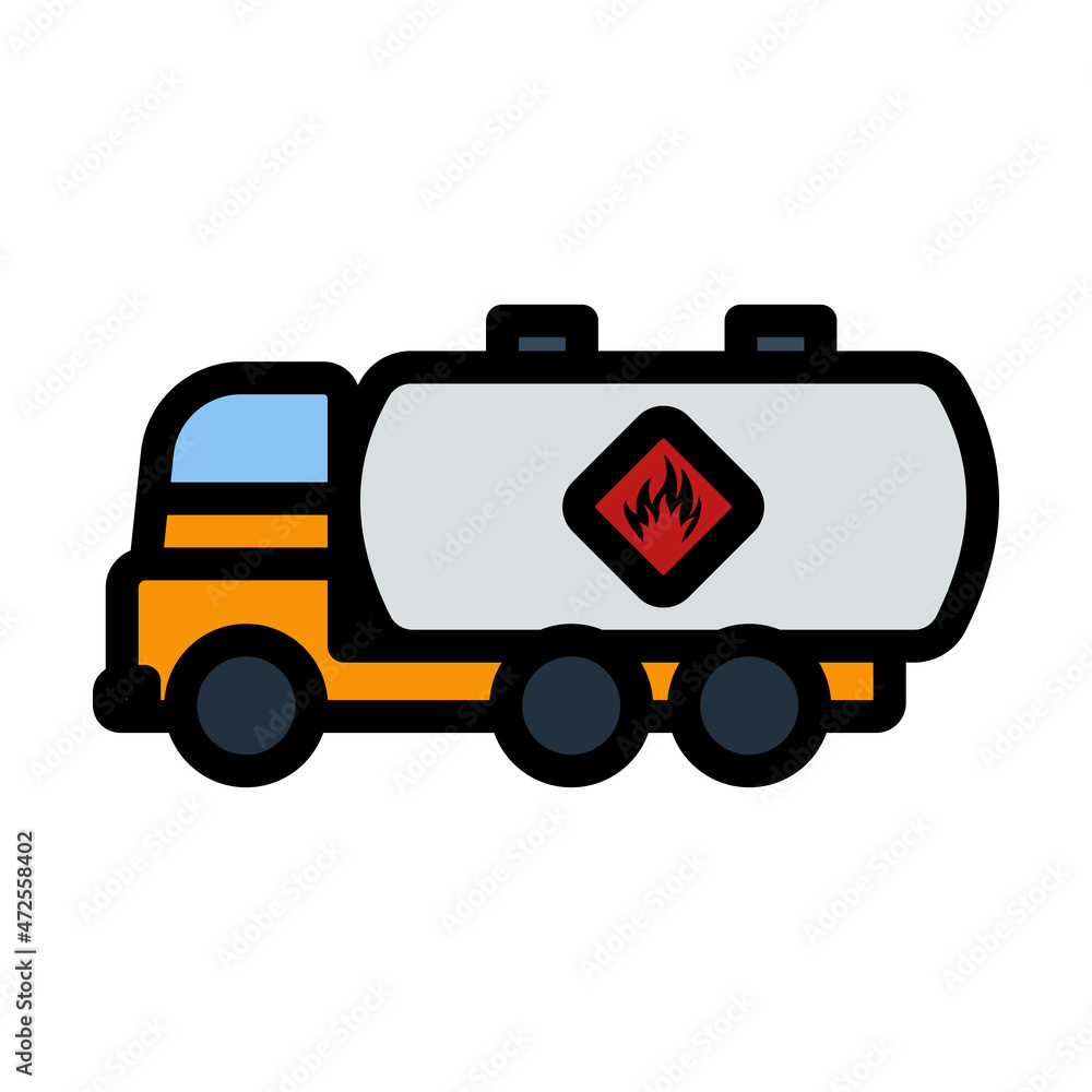 Wall mural Fuel Tank Truck Icon