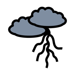 Clouds And Lightning Icon