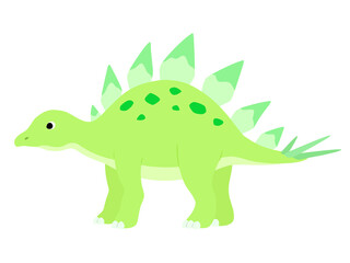 シンプルなステゴサウルスのイラスト
