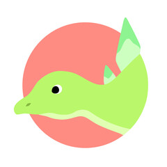 ステゴサウルスアイコン　丸フレーム