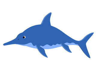 シンプルなイクチオサウルスのイラスト