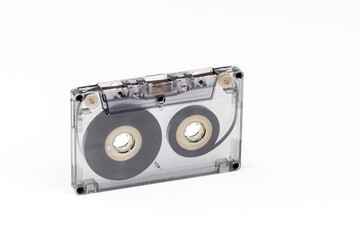 Cassette tape on white background