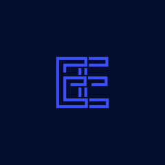 Professional Innovative Initial EE logo. Minimal elegant Monogram. Premium Business Artistic Alphabet symbol and sign