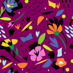 Abstract floral pattern. For packaging, textiles, website, fabric, print.
