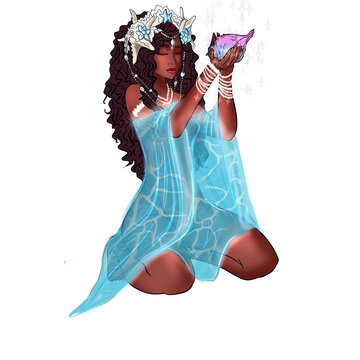 Queen of the Ocean. Iemanja goddess of candombl&eacute; and Umbanda religions in Brazil.