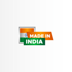 Made In India Badge Design For Greeting Product