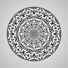Circular pattern mandala art decoration elements