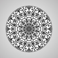 Circular pattern mandala art decoration elements