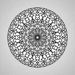 Circular pattern mandala art decoration elements