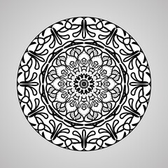 Circular pattern mandala art decoration elements