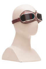 vintage military goggle on white background