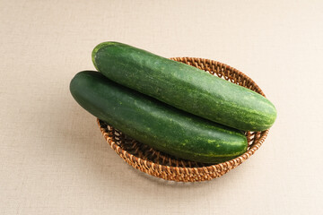 Fresh and healthy cucumbers, close up.