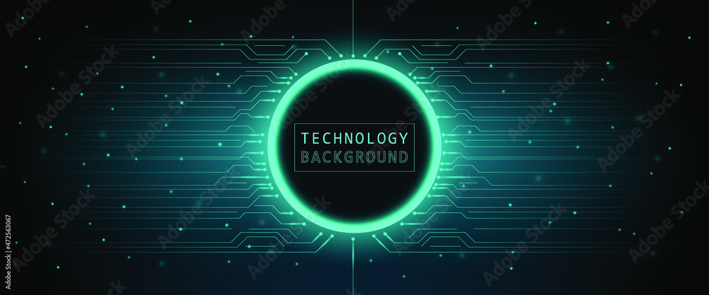 Poster abstract data security cyber connection technology background concept, information privacy idea, blu