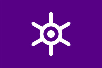 Tokyo - Japan national flag and prefectural symbol