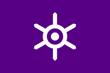 Obraz premium Tokyo - Japan national flag and prefectural symbol