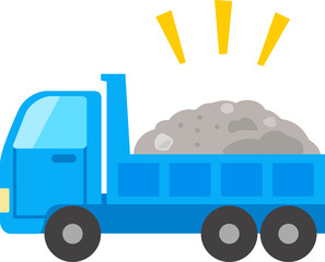 土砂を積んだダンプトラック © logistock