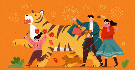 Family vacation on spring festival