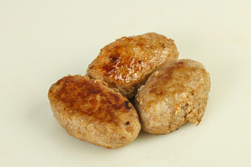 Homemade roasted cutlet minced meat