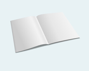 Blank brochure magazine isolated on a white background