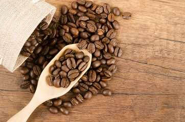 Heap of coffee beans.