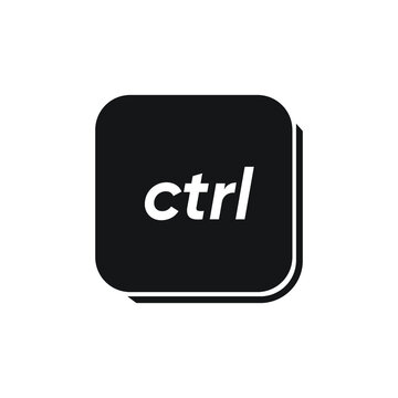 Ctrl key icon. Clipart image isolated on white background
