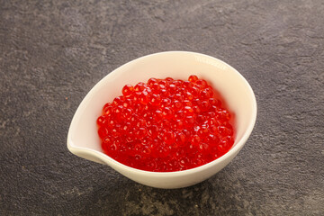 Luxury delicous red salmon caviar