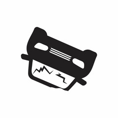Car crush icon illustration isolated