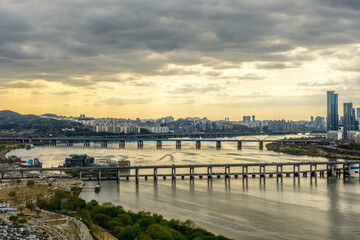 노을 지는 잠수교(Sunset and bridge)