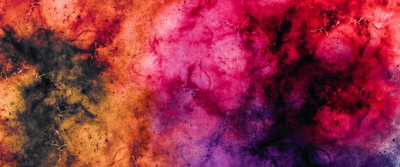 Coloured powder background, pink and orange accent, modern psychedelic illustration, modern wall decoration, watercolour painting, wallpaper for print, for brochure or book covers