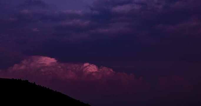 Timelapse video of a landscape cloudscape sunset in Cyprus