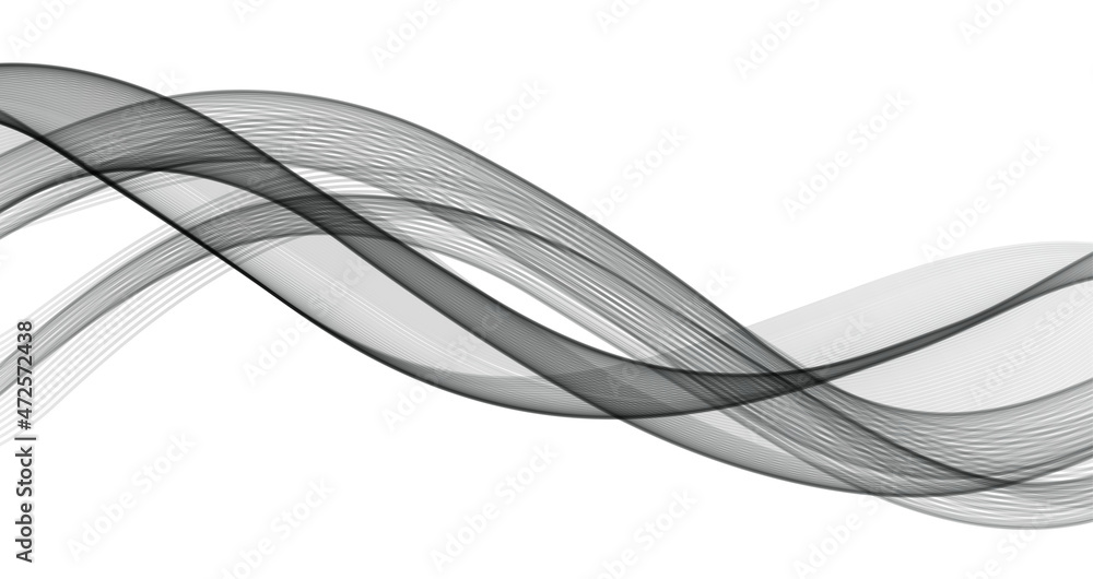 Aufkleber Vector abstract flowing wave lines background. Design element for presentation. website template