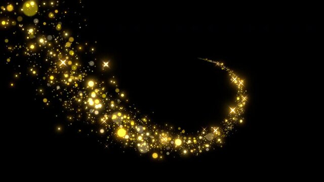 rich golden sparkle fairy particles swipe