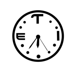 clock and time simple vintage logo design