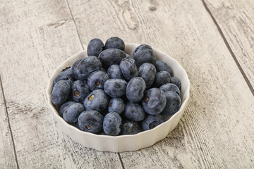 Ripe sweet tasty blueberries heap