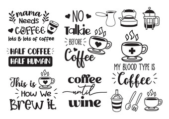 Coffee quote illustration Vector for banner