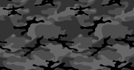 Camouflage seamless pattern from spots. Military texture. Print on fabric and textiles. For banner and advertising. Vector illustration